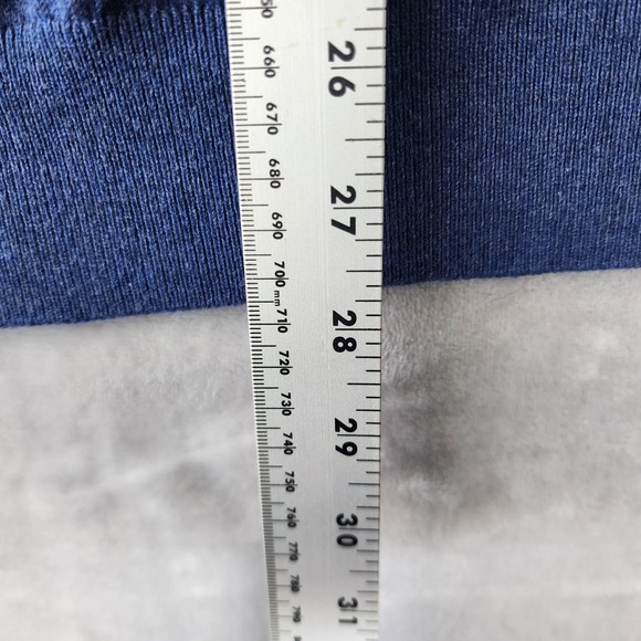 Collars & Co Quarter Zip Sweater Mens Size Large Cotton Cashmere Indigo Blue NEW - Picture 7 of 10